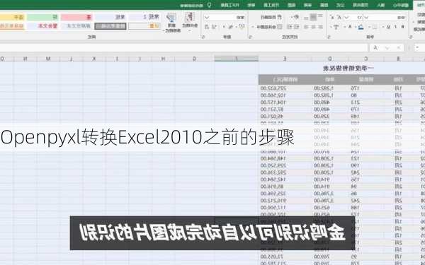 Openpyxl转换Excel2010之前的步骤