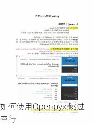如何使用Openpyxl跳过空行