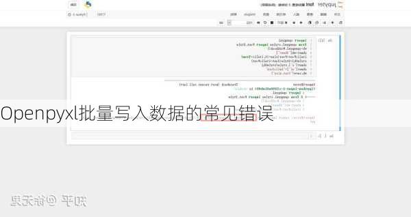 Openpyxl批量写入数据的常见错误