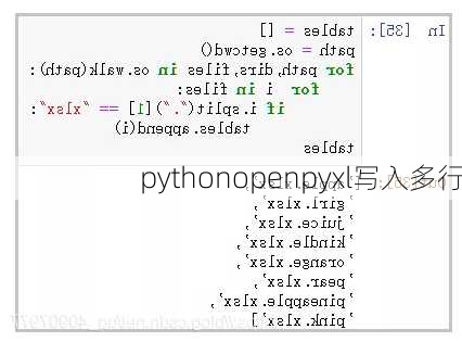 pythonopenpyxl写入多行