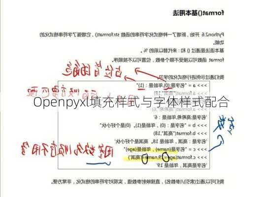 Openpyxl填充样式与字体样式配合