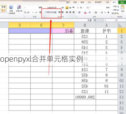 openpyxl合并单元格实例