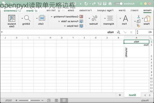 openpyxl读取单元格边框