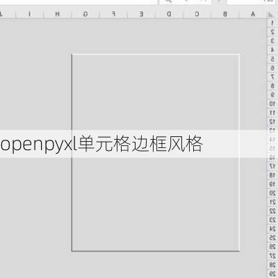 openpyxl单元格边框风格