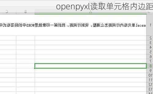openpyxl读取单元格内边距