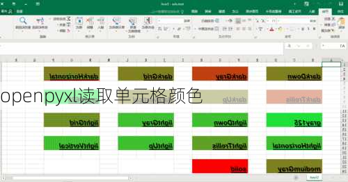 openpyxl读取单元格颜色