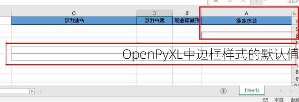 OpenPyXL中边框样式的默认值