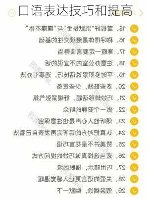 口语表达技巧和提高