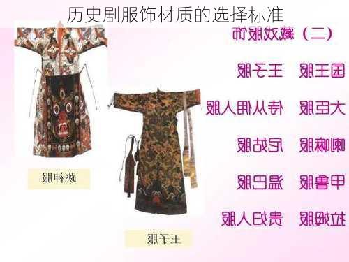历史剧服饰材质的选择标准