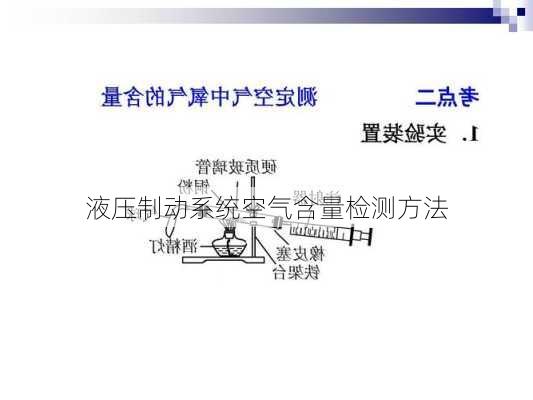 液压制动系统空气含量检测方法