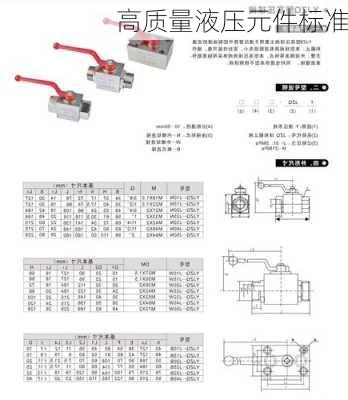 高质量液压元件标准
