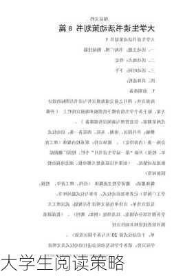 大学生阅读策略