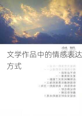 文学作品中的情感表达方式