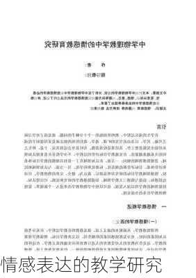 情感表达的教学研究