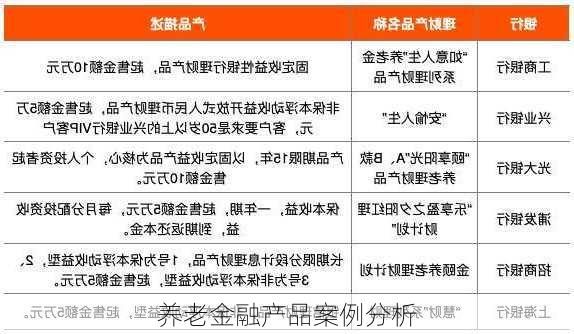 养老金融产品案例分析