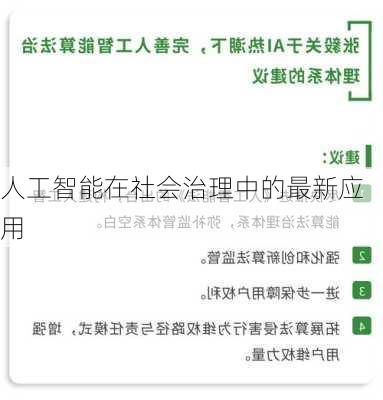 人工智能在社会治理中的最新应用