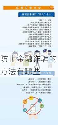 防止金融诈骗的方法有哪些