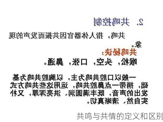 共鸣与共情的定义和区别