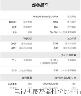 电视机散热器性价比排行