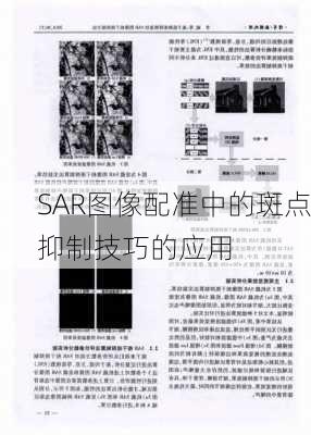 SAR图像配准中的斑点抑制技巧的应用