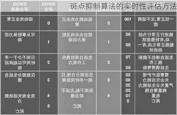 斑点抑制算法的实时性评估方法