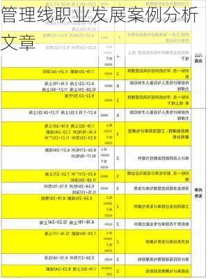 管理线职业发展案例分析文章