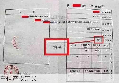 车位产权定义