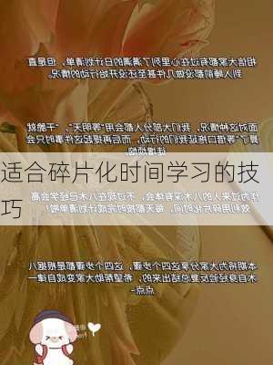 适合碎片化时间学习的技巧