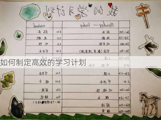 如何制定高效的学习计划