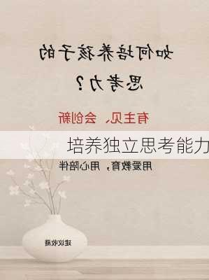 培养独立思考能力