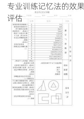 专业训练记忆法的效果评估