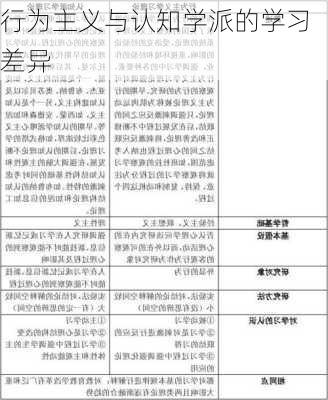 行为主义与认知学派的学习差异