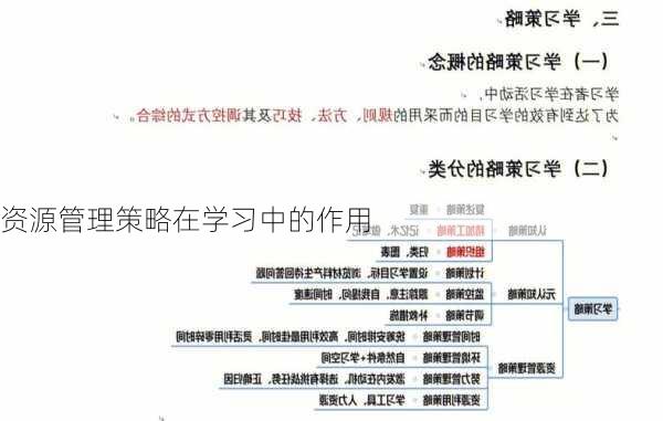 资源管理策略在学习中的作用