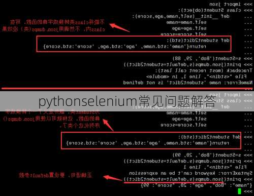 pythonselenium常见问题解答