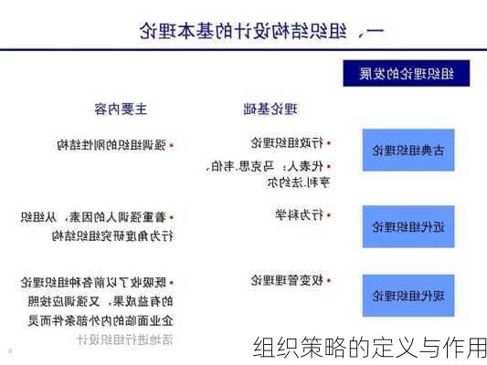 组织策略的定义与作用
