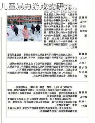 儿童暴力游戏的研究