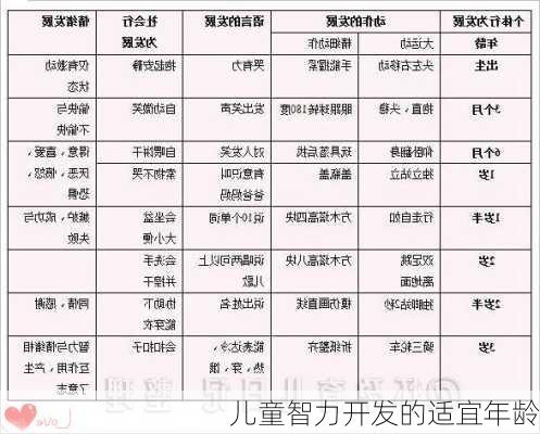 儿童智力开发的适宜年龄