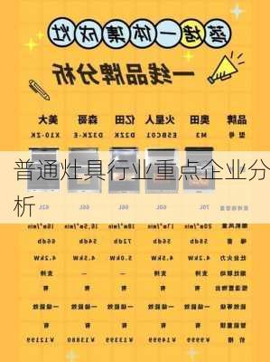 普通灶具行业重点企业分析