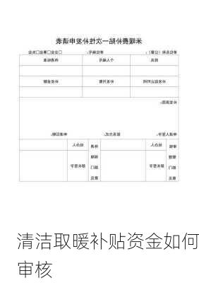 清洁取暖补贴资金如何审核