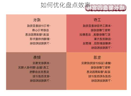 如何优化盘点效率