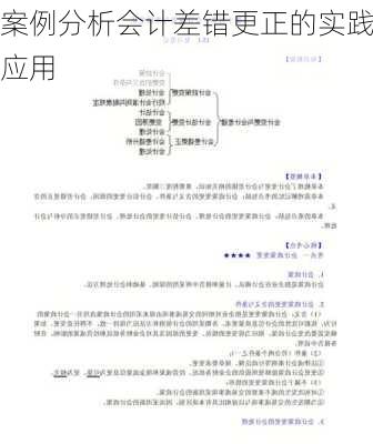 案例分析会计差错更正的实践应用