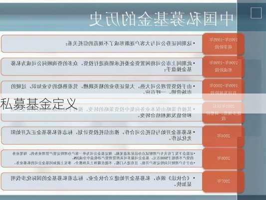 私募基金定义