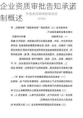 企业资质审批告知承诺制概述