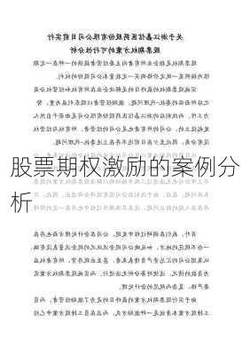 股票期权激励的案例分析