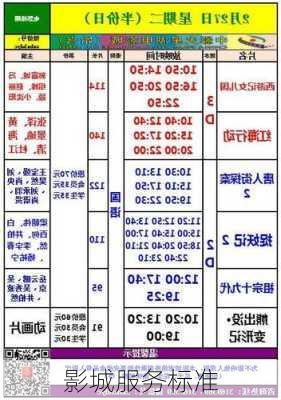 影城服务标准