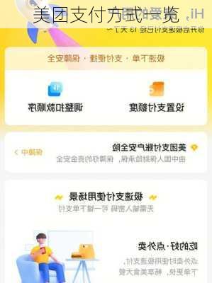 美团支付方式一览