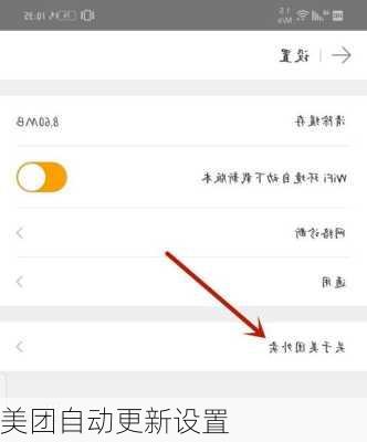 美团自动更新设置