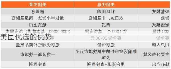 美团优选的优势