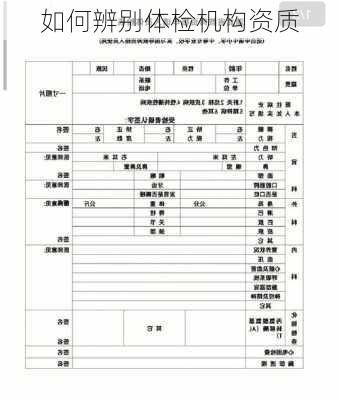 如何辨别体检机构资质