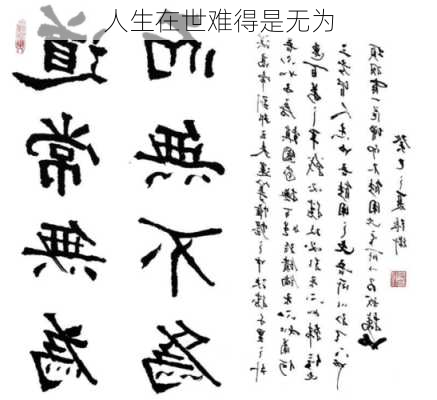 人生在世难得是无为